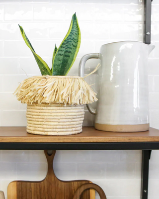 Neutral Catch All - 5" Fringed Natural