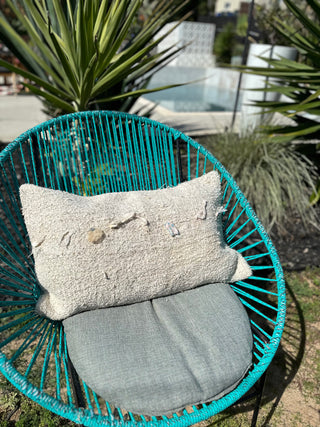 Konya Lumbar Cream Hemp Pillow Cover