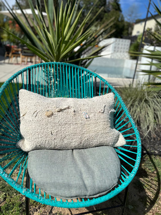 Konya Lumbar Cream Hemp Pillow Cover