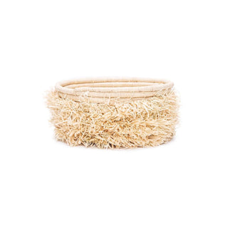 Neutral Woven Deep Bowl - 10" Fringe