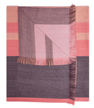 Alpaca Throw Blanket Reversible - Peach Bloom