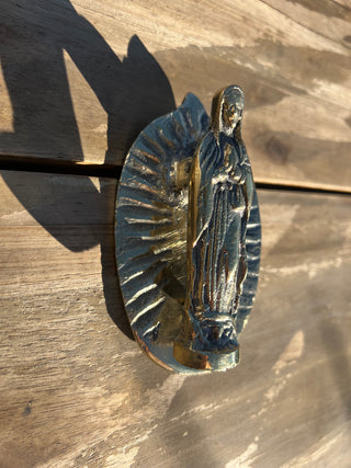 Vintage Brass Virgen de Guadalupe Knocker