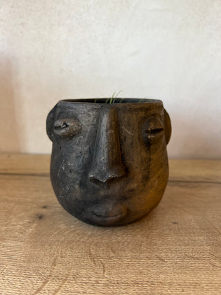 Handmade Clay Face-Vase
