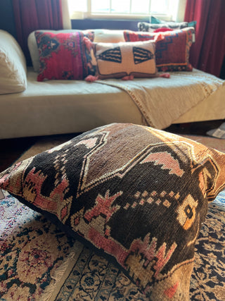Istanbul Kilim Floor Pillow Cover ONE OF A KIND