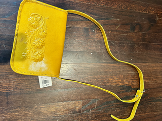 Yellow Leather Crossbody Bag