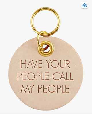 Leather Pet Tag - Call My People