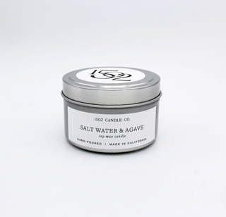 Salt Water & Agave Travel Tin Candle