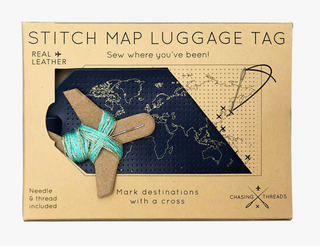Stitch Where You've Been Luggage Tag - Navy