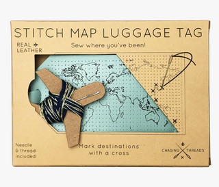 Stitch Where You've Been Luggage Tag - Mint